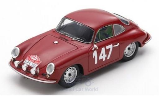 Porsche 356 1/43 Spark B 2000 GS-GT No.147 Rally Monte Carlo 1964 R.Buchet/M.Gauvin coche miniatura