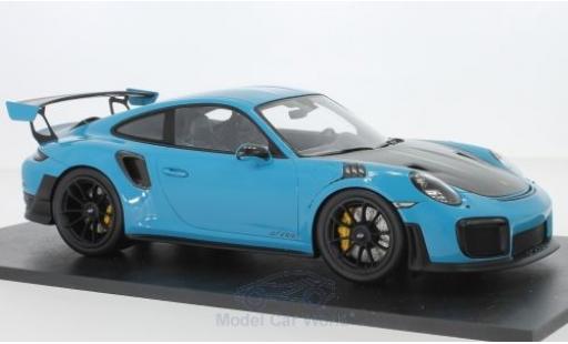 Porsche 991 GT2 RS 1/18 Spark 911 (.2) GT2 RS azul/carbon 2018 coche miniatura