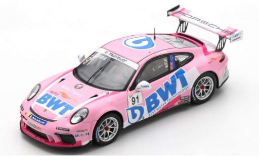 Coche miniatura Porsche 992 GT3 1/43 Spark 911 (991) GT3 Cup No.91 BWT Carrera Cup France 2020 J.Evans Porsche 992 GT3 1/43 Spark 911 (991) GT3 Cup No.91 BWT Carrera Cup France 2020 J.Evans coche miniatura