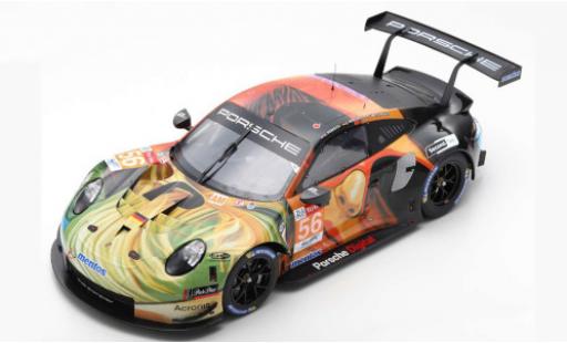 Coche miniatura Porsche 992 RSR 1/12 Spark 911 (991) RSR No.56 Team Project 1 24h Le Mans 2019 J.Bergmeister/P.Lindsey/E.Perfetti Porsche 992 RSR 1/12 Spark 911 (991) RSR No.56 Team Project 1 24h Le Mans 2019 J.Bergmeister/P.Lindsey/E.Perfetti coche miniatura