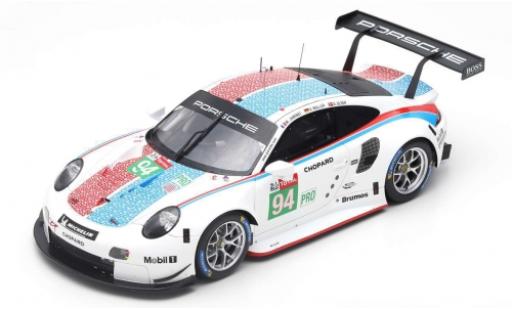 Coche miniatura Porsche 992 RSR 1/18 Spark 911 (991) RSR No.94 GT Team 24h Le Mans 2019 S.Müller/M.Jaminet/D.Olsen Porsche 992 RSR 1/18 Spark 911 (991) RSR No.94 GT Team 24h Le Mans 2019 S.Müller/M.Jaminet/D.Olsen coche miniatura
