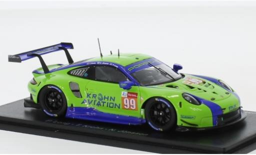 Coche miniatura Porsche 992 RSR 1/43 Spark 911 (991) RSR No.99 Dempsey-Projoon Racing 24h Le Mans 2019 P.Long/T.Krohn/N.Jönsson Porsche 992 RSR 1/43 Spark 911 (991) RSR No.99 Dempsey-Projoon Racing 24h Le Mans 2019 P.Long/T.Krohn/N.Jönsson coche miniatura