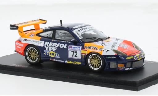 Coche miniatura Porsche 996 GT3 1/43 Spark 911  R No.72 Repsol Racing Engineering Repsol 24h Le Mans 2000 1:43 Porsche 996 GT3 1/43 Spark 911  R No.72 Repsol Racing Engineering Repsol 24h Le Mans 2000 1:43 coche miniatura