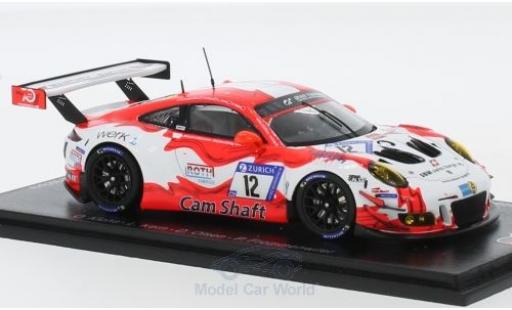 Coche miniatura Porsche 991 GT3 R 1/43 Spark 911 (997) GT3 R No.12 Manthey Racing 24h Nürburgring 2018 O.Klohs/L.Kern/D.Olsen/P.Frommenwiler Porsche 991 GT3 R 1/43 Spark 911 (997) GT3 R No.12 Manthey Racing 24h Nürburgring 2018 O.Klohs/L.Kern/D.Olsen/P.Frommenwiler coche miniatura