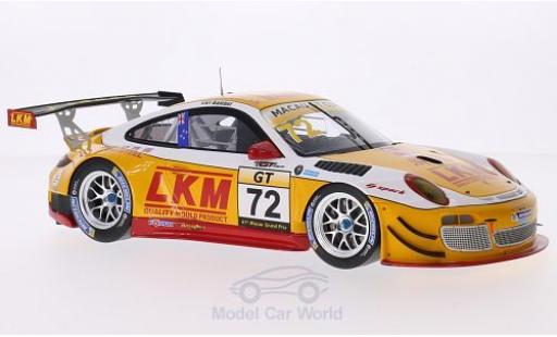 Porsche 991 GT3 R 1/18 Spark 911 (997) GT3 R No.72 LKM GT Asia Macau GT Cup 2014 E.Bamber coche miniatura