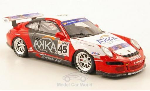 Porsche 997 SC 1/43 Spark 911 () No.45 Team Sofrev AKKA GT Open 2007 M.Ricci/M.Moullin-Traffort coche miniatura