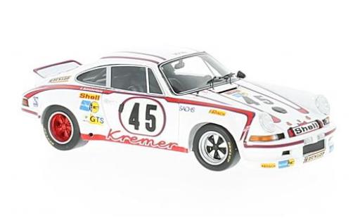 Porsche 911 1/43 Spark Carrera No.45 Kremer Racing Team 24h Le Mans 1973 E.Kremer/C.Schickentanz/P.Keller coche miniatura