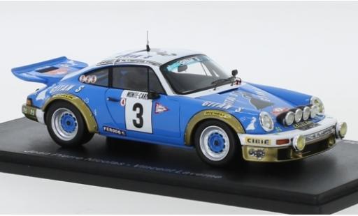 Porsche 930 RS 1/43 Spark 911 Carrera RS 2.7 No.3 Almeras Frere Gitanes Rallye Monte Carlo 1978 y compris les Decals J-P.Nicolas/V.Laverne coche miniatura