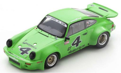 Porsche 930 RSR 1/43 Spark 911 Carrera RSR 3.0 No.4 Applejack Racing IMSA GT Laguna Seca 1974 H.Haywood/B.Webbe coche miniatura