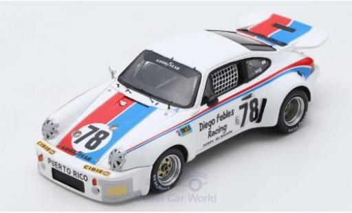 Porsche 930 RSR 1/43 Spark 911 Carrera RSR No.78 24h Le Mans 1976 D.Febles/A.Poole/H.Cruz coche miniatura