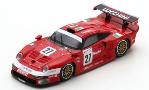 Coche miniatura Porsche 996 GT1 1/43 Spark 911 GT1 No.27 BMS Scuderia Italia Lucchini 24h Le Mans 1997 C.Pescatori/P-L.Martini/A.Herrmann Porsche 996 GT1 1/43 Spark 911 GT1 No.27 BMS Scuderia Italia Lucchini 24h Le Mans 1997 C.Pescatori/P-L.Martini/A.Herrmann coche miniatura