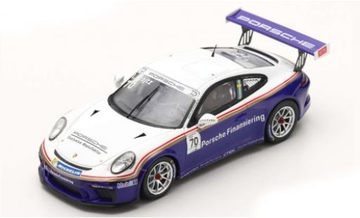 Porsche 991 GT3 Cup 1/43 Spark 911 GT3 Cup (997 II) No.70 Carrera Cup Scandinavia Gellerasen Arena 2018 70th Anniversaire S.Blomqvist coche miniatura