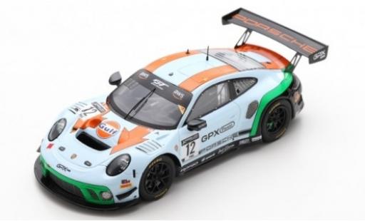 Coche miniatura Porsche 992 GT3 R 1/43 Spark 911 GT3 R (991.2) No.12 GPX Racing Gulf 2019 The Diamond Porsche 992 GT3 R 1/43 Spark 911 GT3 R (991.2) No.12 GPX Racing Gulf 2019 The Diamond coche miniatura