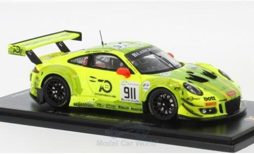 Coche miniatura Porsche 991 GT3 R 1/43 Spark 911 GT3 R () No.911 Manthey Racing 24h Spa 2018 F.Makowiecki/R.Dumas/D.Werner Porsche 991 GT3 R 1/43 Spark 911 GT3 R () No.911 Manthey Racing 24h Spa 2018 F.Makowiecki/R.Dumas/D.Werner coche miniatura