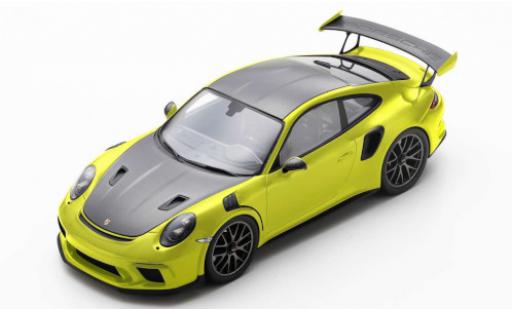 Coche miniatura Porsche 991 GT3 RS 1/18 Spark 911 GT3 RS (.2) amarillo/matt-negro 2018 Porsche 991 GT3 RS 1/18 Spark 911 GT3 RS (.2) amarillo/matt-negro 2018 coche miniatura