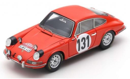 Porsche 911 1/43 Spark No.131 Rally Monte Carlo 1966 G.Klass/R.Wütherich coche miniatura