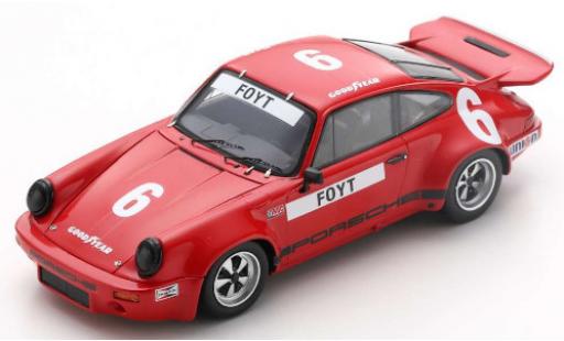 Coche miniatura Porsche 930 RS 1/43 Spark 911 RS 3.0 No.6 IROC Daytona 1974 A.J.Foyt Porsche 930 RS 1/43 Spark 911 RS 3.0 No.6 IROC Daytona 1974 A.J.Foyt coche miniatura