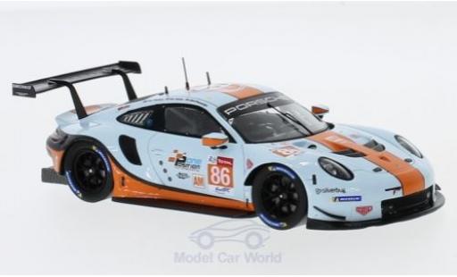 Porsche 991 RSR 1/43 Spark 911 RSR No.86 Gulf Racing Gulf 24h Le Mans 2018 M.Wainwright/B.Barker/A.Davison coche miniatura