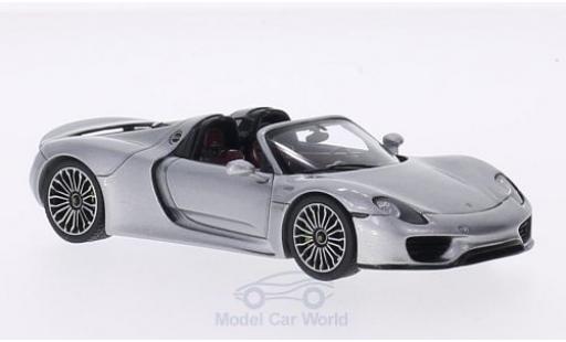 Coche miniatura Porsche 918 1/43 Spark Spyder gris 2014 Porsche 918 1/43 Spark Spyder gris 2014 coche miniatura