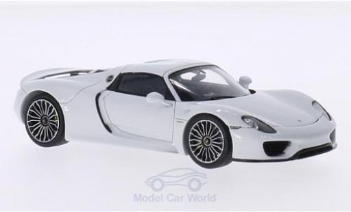 Coche miniatura Porsche 918 1/43 Spark Spyder blanco Porsche 918 1/43 Spark Spyder blanco coche miniatura