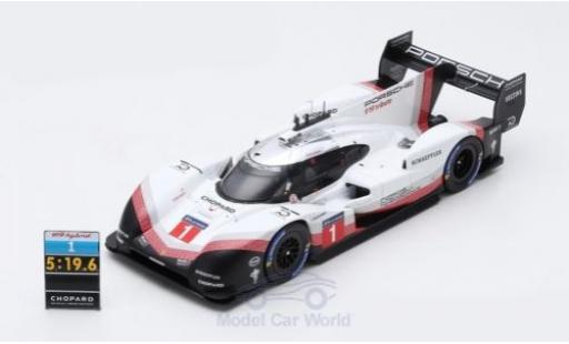 Porsche 919 1/18 Spark Hybrid EVO Tribute No.1 2018 Nürburgring Nordschleife Lap Record T.Bernhard coche miniatura