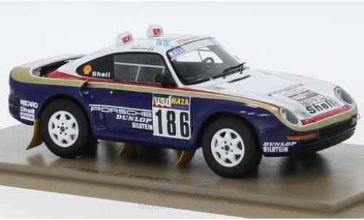 Coche miniatura Porsche 959 1986 1/43 Spark No.186 Rothmans Rallye Paris Dakar 1986 mit Decals R.Metge/D.Lemoine Porsche 959 1986 1/43 Spark No.186 Rothmans Rallye Paris Dakar 1986 mit Decals R.Metge/D.Lemoine coche miniatura