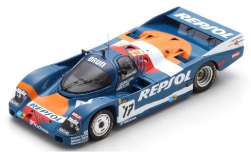 Coche miniatura Porsche 962 1989 1/43 Spark C RHD No.17 Brun Racing Repsol 24h Le Mans 1989 O.Larrauri/W.Brun/J.Pareja Porsche 962 1989 1/43 Spark C RHD No.17 Brun Racing Repsol 24h Le Mans 1989 O.Larrauri/W.Brun/J.Pareja coche miniatura