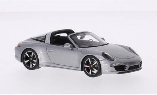 Porsche 991 Targa 1/43 Spark Targa 4S gris 2015 coche miniatura