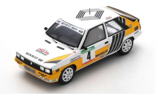 Coche miniatura Renault 11 1/43 Spark Turbo No.4 Sport Rallye WM Rally Portugal 1987 J.Ragnotti/G.Thimonier Renault 11 1/43 Spark Turbo No.4 Sport Rallye WM Rally Portugal 1987 J.Ragnotti/G.Thimonier coche miniatura