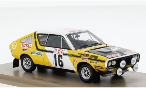 Coche miniatura Renault 17 1/43 Spark No.16 Rallye WM Rallye Marokko 1976 1:43 Renault 17 1/43 Spark No.16 Rallye WM Rallye Marokko 1976 1:43 coche miniatura