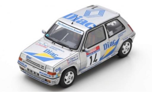 Renault 5 1/43 Spark GT Turbo No.14 Societe Diac Diac Rallye WM Tour de Corse 1990 J.Ragnotti/G.Thimonier coche miniatura