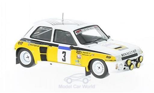 Coche miniatura Renault 5 1/43 Spark GT Turbo No.3 Tour de France Auto 1984 J.Ragnotti/G.Thimonier Renault 5 1/43 Spark GT Turbo No.3 Tour de France Auto 1984 J.Ragnotti/G.Thimonier coche miniatura