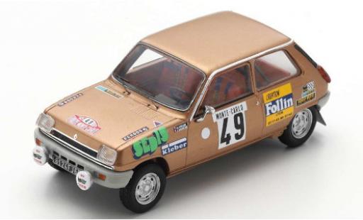 Renault 5 1/43 Spark LS No.49 Rally Monte Carlo 197 A.Follin/P.Bertrand coche miniatura