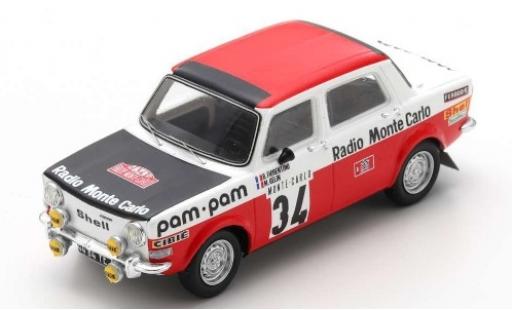 Coche miniatura Simca 1000 1/43 Spark Rallye 2 No.34 Paul Watson Racing Organisation Radio Monte Carlo Rally Monte Carlo 1973 B.Fiorentino/M.Gelin Simca 1000 1/43 Spark Rallye 2 No.34 Paul Watson Racing Organisation Radio Monte Carlo Rally Monte Carlo 1973 B.Fiorentino/M.Gelin coche miniatura