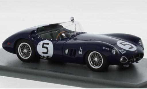 Aston Martin DBR1 1/43 Spark azul RHD No.5 24h Le Mans 1961 coche miniatura