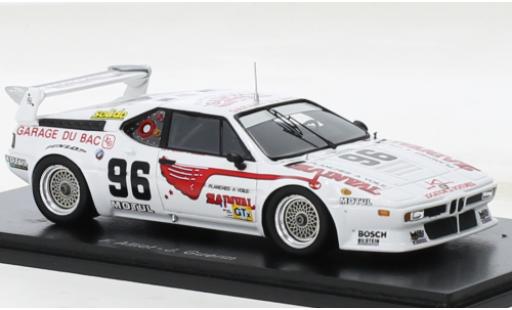 Coche miniatura Bmw M1 1/43 Spark No.96 24h Le Mans 1980 Bmw M1 1/43 Spark No.96 24h Le Mans 1980 coche miniatura