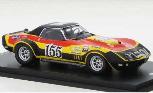 Coche miniatura Chevrolet Corvette 1/43 Spark (C3) No.155 Tour de France voiture 1970 Chevrolet Corvette 1/43 Spark (C3) No.155 Tour de France voiture 1970 coche miniatura