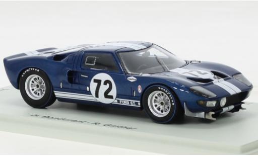Coche miniatura Ford GT40 1/43 Spark No.72 2000km Daytona 1965 Ford GT40 1/43 Spark No.72 2000km Daytona 1965 coche miniatura