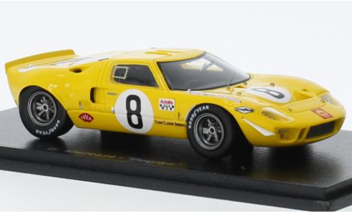Coche miniatura Ford GT40 1/43 Spark RHD No.8 24h Le Mans 1968 Ford GT40 1/43 Spark RHD No.8 24h Le Mans 1968 coche miniatura