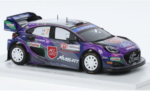 Coche miniatura Ford Puma 1/43 Spark Rally1 No.7 M-Sport World Rally Team Rallye WM Rallye Sardinien 2022 Ford Puma 1/43 Spark Rally1 No.7 M-Sport World Rally Team Rallye WM Rallye Sardinien 2022 coche miniatura