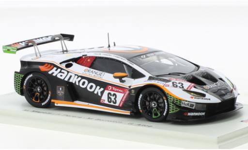 Lamborghini Huracan 1/43 Spark GT3 Evo No.63 Hankook FFF Racing Team Hankook 24h Nuerburgring 2021 coche miniatura