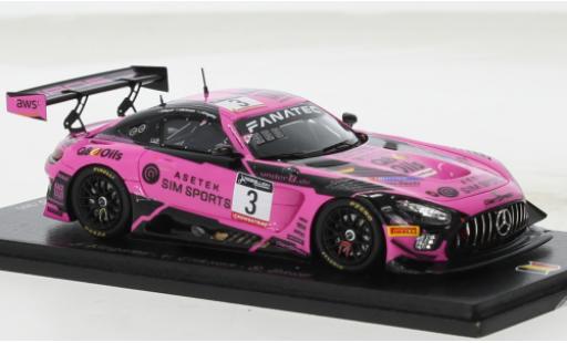Coche miniatura Mercedes AMG GT 1/43 Spark 3 No.3 Team GetSpeed 24h Spa 2022 Mercedes AMG GT 1/43 Spark 3 No.3 Team GetSpeed 24h Spa 2022 coche miniatura