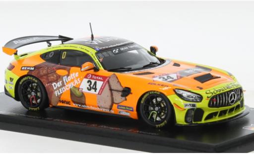 Mercedes AMG GT 1/43 Spark 4 No.34 Schnitzelalm Racing 24h Nürburgring 2021 coche miniatura