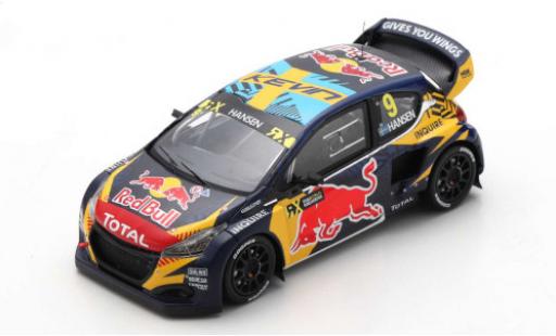 Coche miniatura Peugeot 208 1/43 Spark WRX No.9 Team Hansen Red Bull Rallye-Cross WM Espagne 2020 Peugeot 208 1/43 Spark WRX No.9 Team Hansen Red Bull Rallye-Cross WM Espagne 2020 coche miniatura