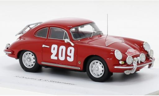 Porsche 356 1/43 Spark B T5 1600 No.209 Rallye Monte Carlo 1962 coche miniatura