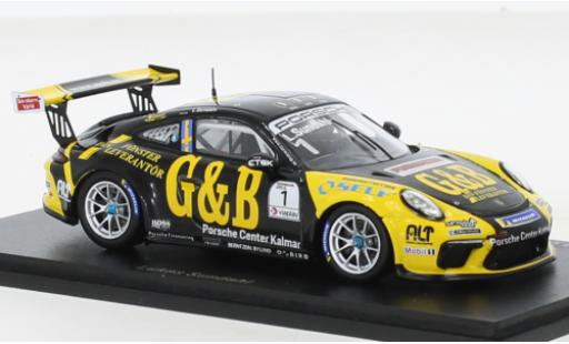 Porsche 991 GT3 Cup 1/43 Spark 911  No.1 Carrera Cup Scandinavia 2021 coche miniatura