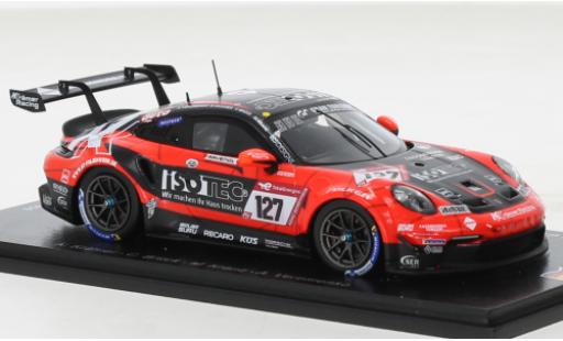 Porsche 991 GT3 Cup 1/43 Spark 911  No.127 KKrämer Racing 24h Nürburgring 2022 coche miniatura