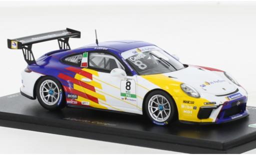 Porsche 991 GT3 Cup 1/43 Spark 911  No.8 Carrera Cup Italia 2021 coche miniatura