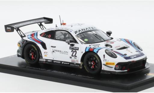 Coche miniatura Porsche 991 GT3 R 1/43 Spark 911  No.22 GPX Martini Racing Martini 24h Spa 2021 Porsche 991 GT3 R 1/43 Spark 911  No.22 GPX Martini Racing Martini 24h Spa 2021 coche miniatura