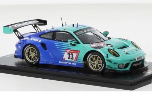 Coche miniatura Porsche 991 GT3 R 1/43 Spark 911  No.33 Falken Motorsports Falken 24h Nürburgring 2022 Porsche 991 GT3 R 1/43 Spark 911  No.33 Falken Motorsports Falken 24h Nürburgring 2022 coche miniatura